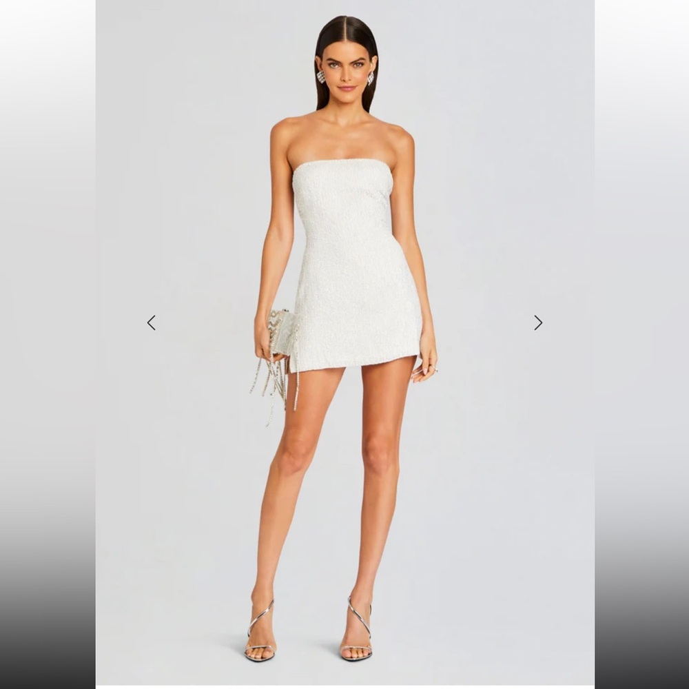 Retrofete Catherine White Sequin Mini Dress - size Small